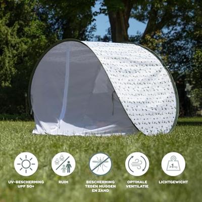 Anti-UV UPF50+ tent met muggenet Babymoov groen - thumbnail