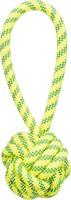 Trixie aquatoy touw met bal drijvend polyester geel / groen - thumbnail
