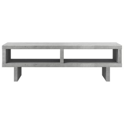 Monitorstandaard 50x27x15 cm bewerkt hout betongrijs