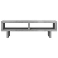 Monitorstandaard 50x27x15 cm bewerkt hout betongrijs - thumbnail
