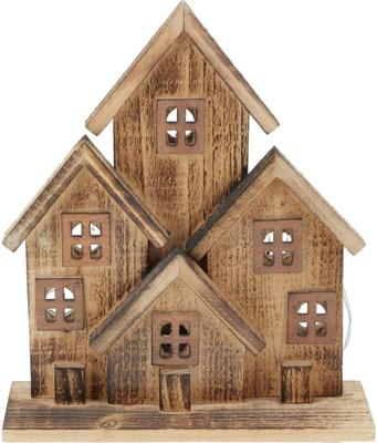 Decoratieve huisjes met led 27 cm