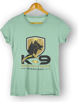 T-shirt Dames Groen - K9 Securitydogs - thumbnail