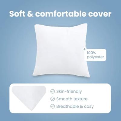 VidaXL Hoofdkussen met kussen 2 pcs wit 61 x 41 x 20 cm polyester