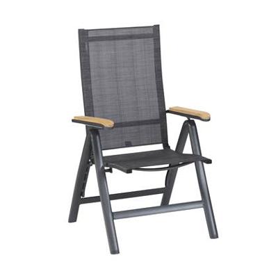 Memphis Verstelbare Tuinstoel Antraciet tuinmeubel Exotan - Exotan