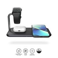 ZENS Dual qi Apple-Watch ZEDC05B Inductie lader 2000 mA Uitgangen Qi-standaard Zwart - thumbnail