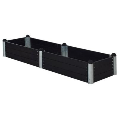 Langwerpige Moestuinbak Zwart Hout 80 x 270 CM