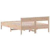 Bedframe met hoofdbord massief grenenhout 120x200 cm - thumbnail