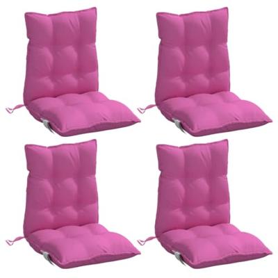Stoelkussens 4 st lage rug oxford stof roze