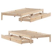 Bedframe zonder matras massief grenenhout 200x200 cm - thumbnail