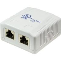 LogiLink NP0074 2 x RJ-45 Wit wandcontactdoos - thumbnail