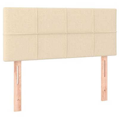 Boxspring met matras stof crèmekleurig 80x200 cm - thumbnail
