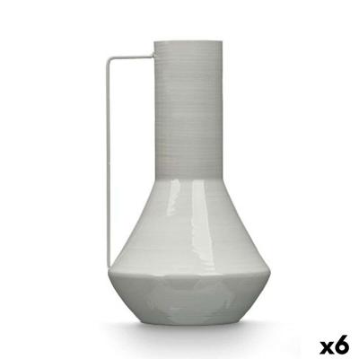 Vaas Gift Decor Grijs Ijzer Kegelvormig 17 x 29 x 7 cm (6 Stuks)