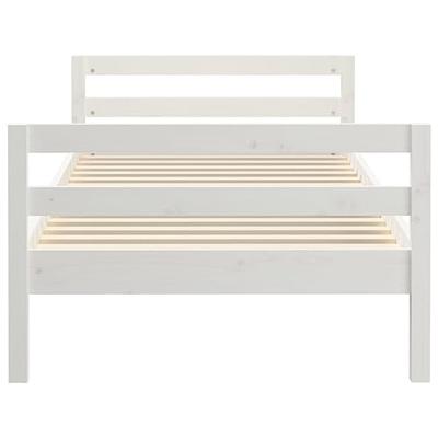 Bedframe massief grenenhout wit 75x190 cm Bedframe massief grenenhout wit 75x190 cm