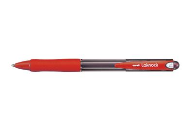 Uni-ball balpennen Laknock schrijfbreedte 0,4 mm, schrijfpunt: 1 mm, medium punt, rood