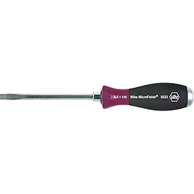Wiha Schlitzschraubendreher 5,5x1,0x100mm Micro-Finish Werkplaats Platte schroevendraaier Kopbreedte: 5.5 mm Koplengte: 100 mm