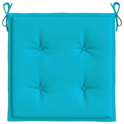 Tuinstoelkussens 6 st 40x40x3 cm stof turquoise - thumbnail