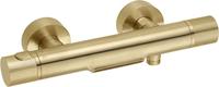 Ben Engraved Line thermostatische badkraan met watervaluitloop en gravering geborsteld messing pvd-coating - thumbnail