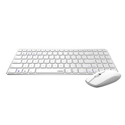 Rapoo 9300m multimodus draadloze ultraslanke desktop combo set qwerty wit