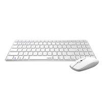 Rapoo 9300m multimodus draadloze ultraslanke desktop combo set qwerty wit - thumbnail