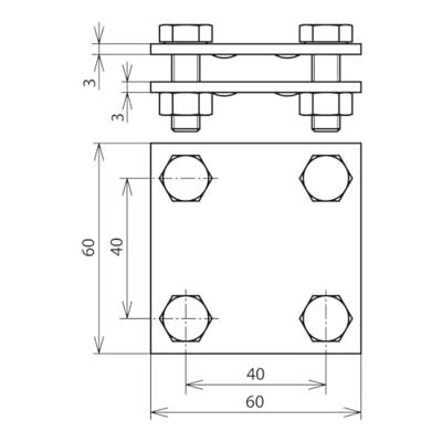 DEHN 318033 KS FL30 STTZN Kruisstuk