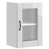 Keukenbovenkast met glazen deur Lucca hoogglans wit - thumbnail