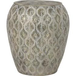 Light & Living Bijzettafel Kanpur 49cm - Zink - Rond Light & Living Bijzettafel Kanpur 49cm - Zink - Rond