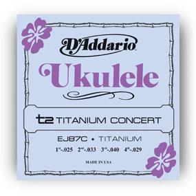 D'Addario EJ87C Pro Arte Titanium snarenset voor concert ukelele D'Addario EJ87C Pro Arte Titanium snarenset voor concert ukelele