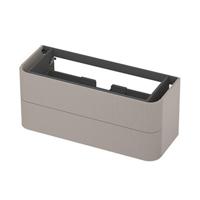 INK - Afgeronde Onderkast Gelakt 2 Laden Softclose met Gefreesd Front Tbv Grepen - 1200x450x520 Mm - Mat Kasjmier Grijs - thumbnail