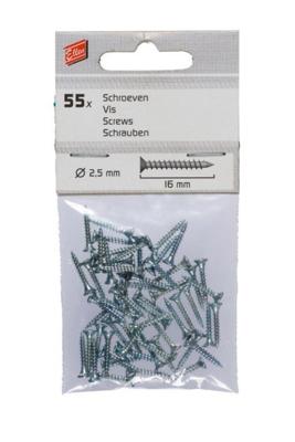 Ellen tochtstrip schroeven - verzinkt - 2,5x16mm - zakje á 55 st.