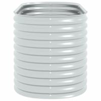 Plantenbak verhoogd 160x80x81 cm gegalvaniseerd staal zilver - thumbnail