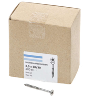 Hoenderdaal Spaanplaatschroef Rvs-A2 Pk Torx TX20 4.5X50/30 | 200 stuks - 0206.30.33901 - thumbnail
