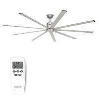 CasaFan ECO NEO III 180-4 BG-WN/SI WiFi Flügel Wenge/silber Plafondventilator 28 W (Ø x h) 180 cm x 360 mm Basaltgrijs Met afstandsbediening, Timer, Met - thumbnail