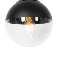 QAZQA Retro hanglamp zwart met helder glas 20 cm - Eclipse - thumbnail