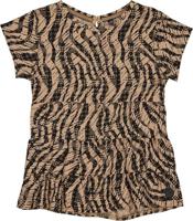LEVV Meisjes blouse - Tess - AOP Camel zebra - thumbnail