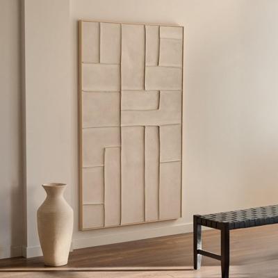 Kave Home Abstract Schilderij 'Klis' Met reliëf, XXL, 200 x 120cm