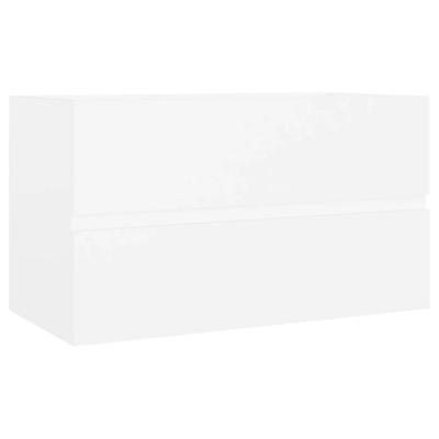 VidaXL Wastafelkast 80x38,5x45 cm bewerkt hout wit VidaXL Wastafelkast 80x38,5x45 cm bewerkt hout wit