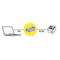 ROLINE USB 2.0 naar RS422/485 Adapter voor DIN Rail montage - thumbnail