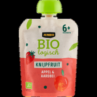 Jumbo Biologisch Knijpfruit Appel & Aardbei 6+ Maanden 90 g - thumbnail