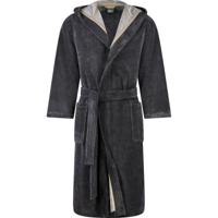 Cawö Cawo Heren Home Badjas met Capuchon Doubleface 831 46/48 stone - thumbnail