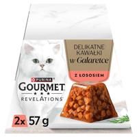 PURINA Gourmet Revelations Chunks in jelly with salmon - nat kattenvoer - 2x57g - thumbnail