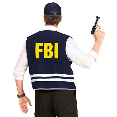 Zwarte FBI cap met vest volwassen
