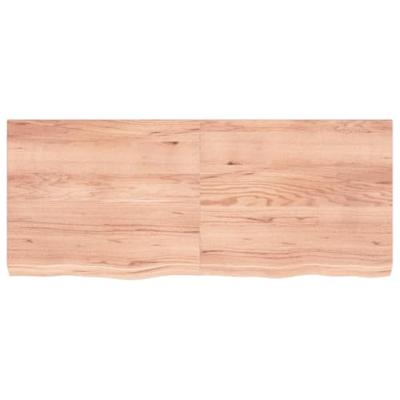 Tafelblad 120x50x(2-6)cm behandeld massief eikenhout lichtbruin
