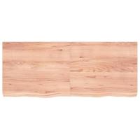 Tafelblad 120x50x(2-6)cm behandeld massief eikenhout lichtbruin - thumbnail