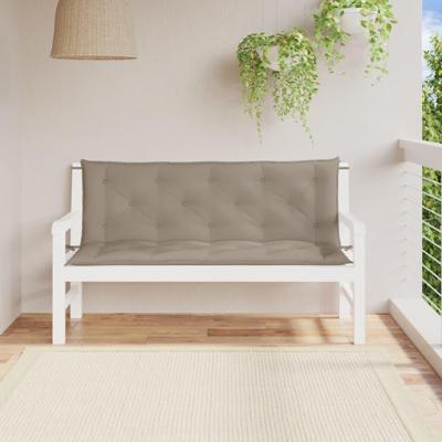 VidaXL Tuinbankkussens 2 st 150x50x7 cm oxford stof taupe