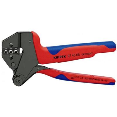 Knipex 97 43 66 Krimptang 1 stuks 0.5 tot 6 mm² Incl. verwisselbare krimpinserts