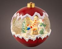 LED waterspinner d15h16.3 cm rood/wwt kerstverlichting Lumineo - Lumineo - thumbnail
