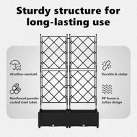 VidaXL Tuin bloempot 2 pcs zwart 80 x 40 x 125,5 cm staal - thumbnail