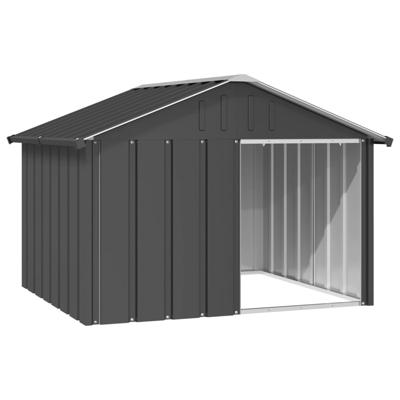 VidaXL Hondenhok 116,5x103x81,5 cm gegalvaniseerd staal antracietkleur