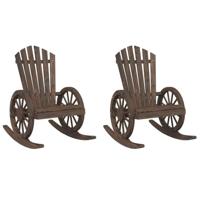 Schommelstoelen 2 st Adirondack massief vurenhout - thumbnail