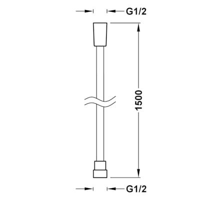 Doucheslang Tres Satijn 1.50 m Mat Wit Tres Doucheslang Tres Satijn 1.50 m Mat Wit Tres